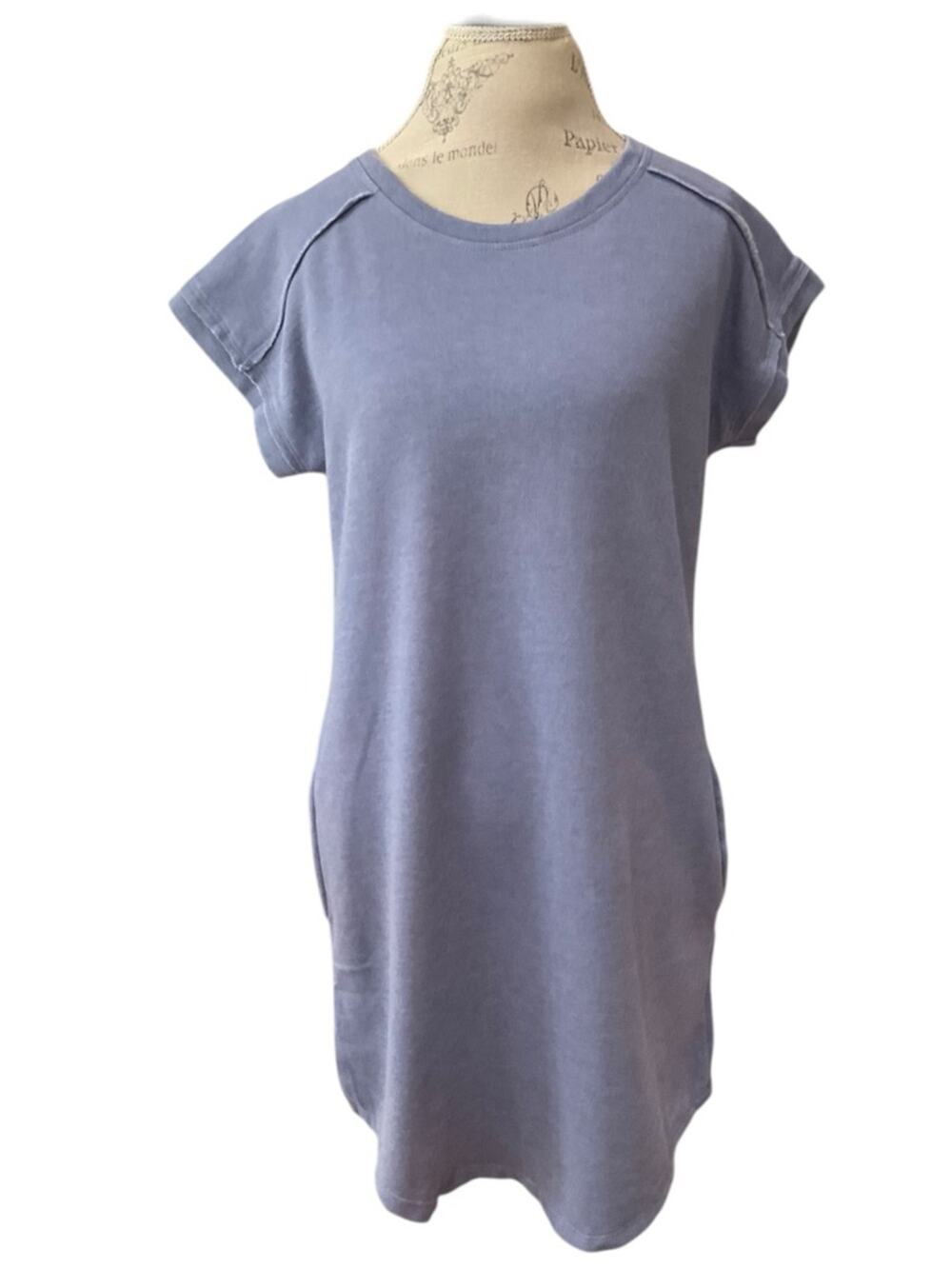 Hippie Rose Women’s Tee Shirt Dress Boho Washed Denim Size Large NWT